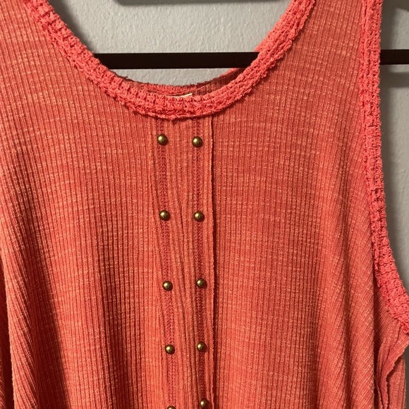 NWOT POL Studs Detail Tunic/ Tank Dress with High-Low Raw Hem. Size Small - Picture 3 of 6